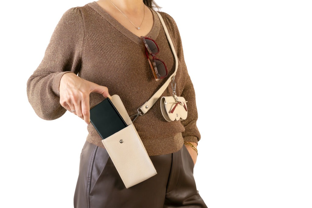 Smartphone etui leer