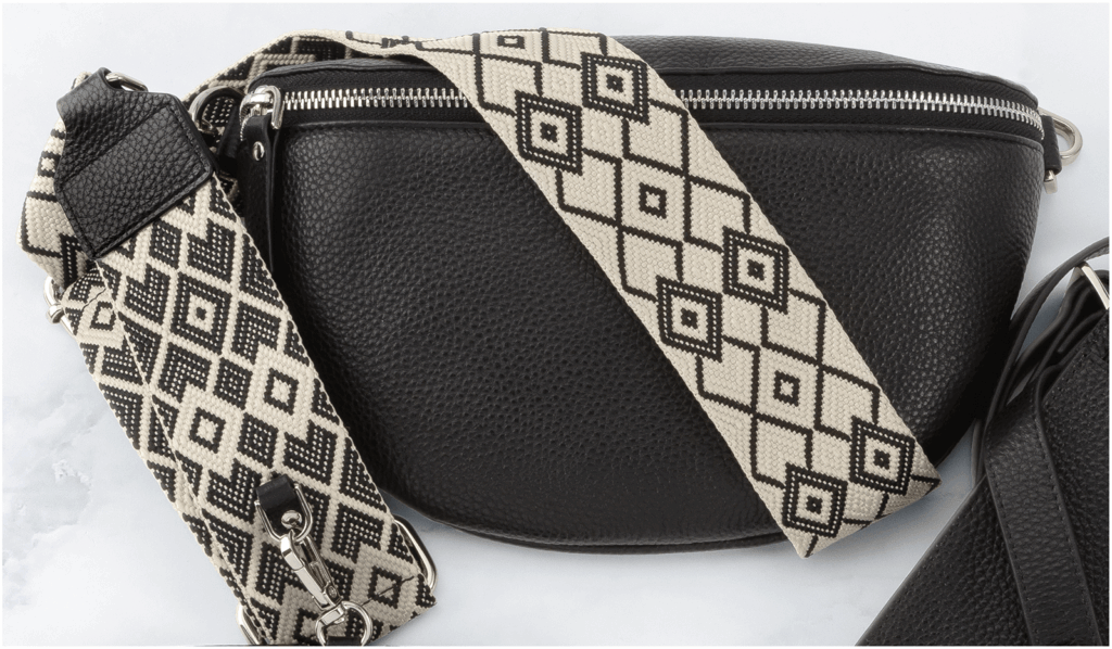 Crossbody bag zwart leer