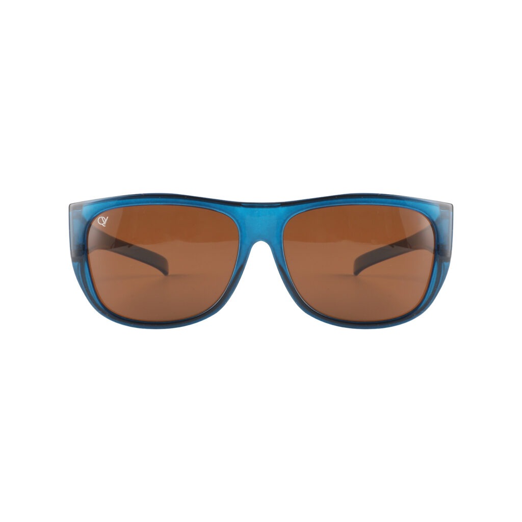 overzetzonnebril QV-A101DB donker shiny blauw
