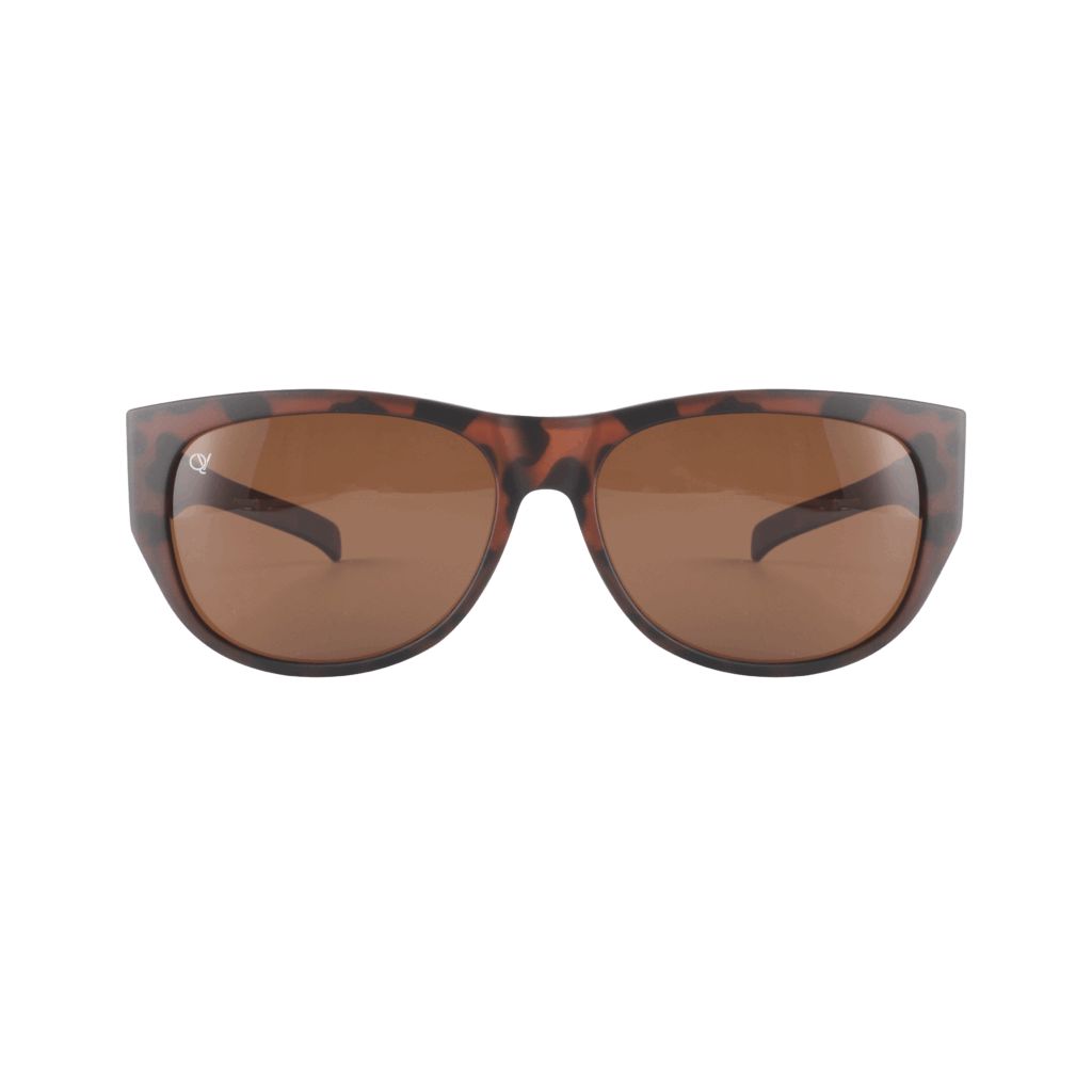 Overzetzonnebril QV-A102BB donker havana