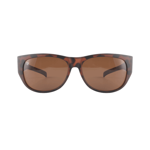 Overzetzonnebril QV-A102BB donker havana