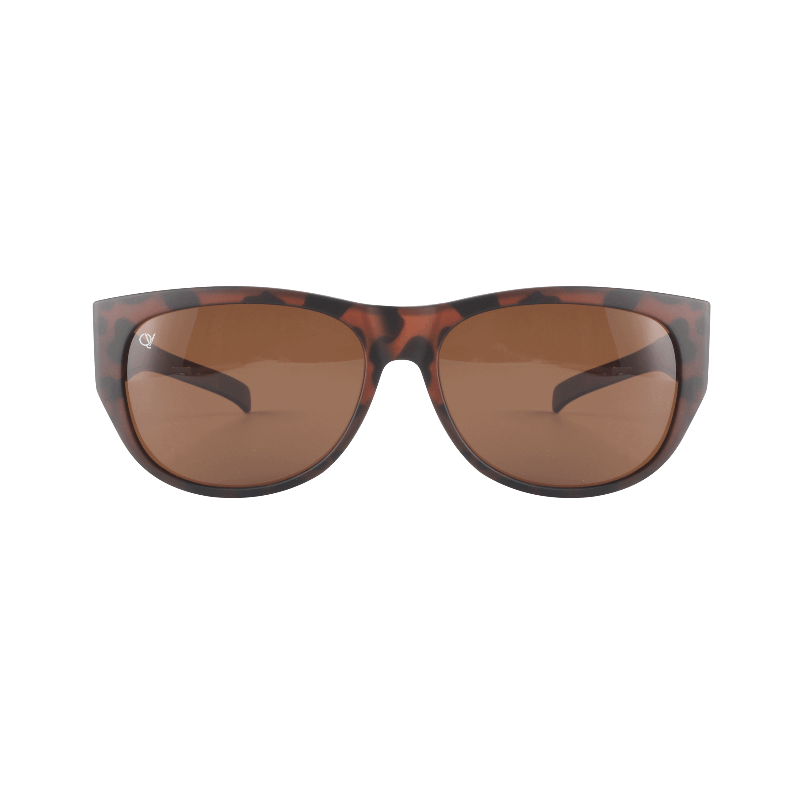 Overzetzonnebril QV-A102BB donker havana