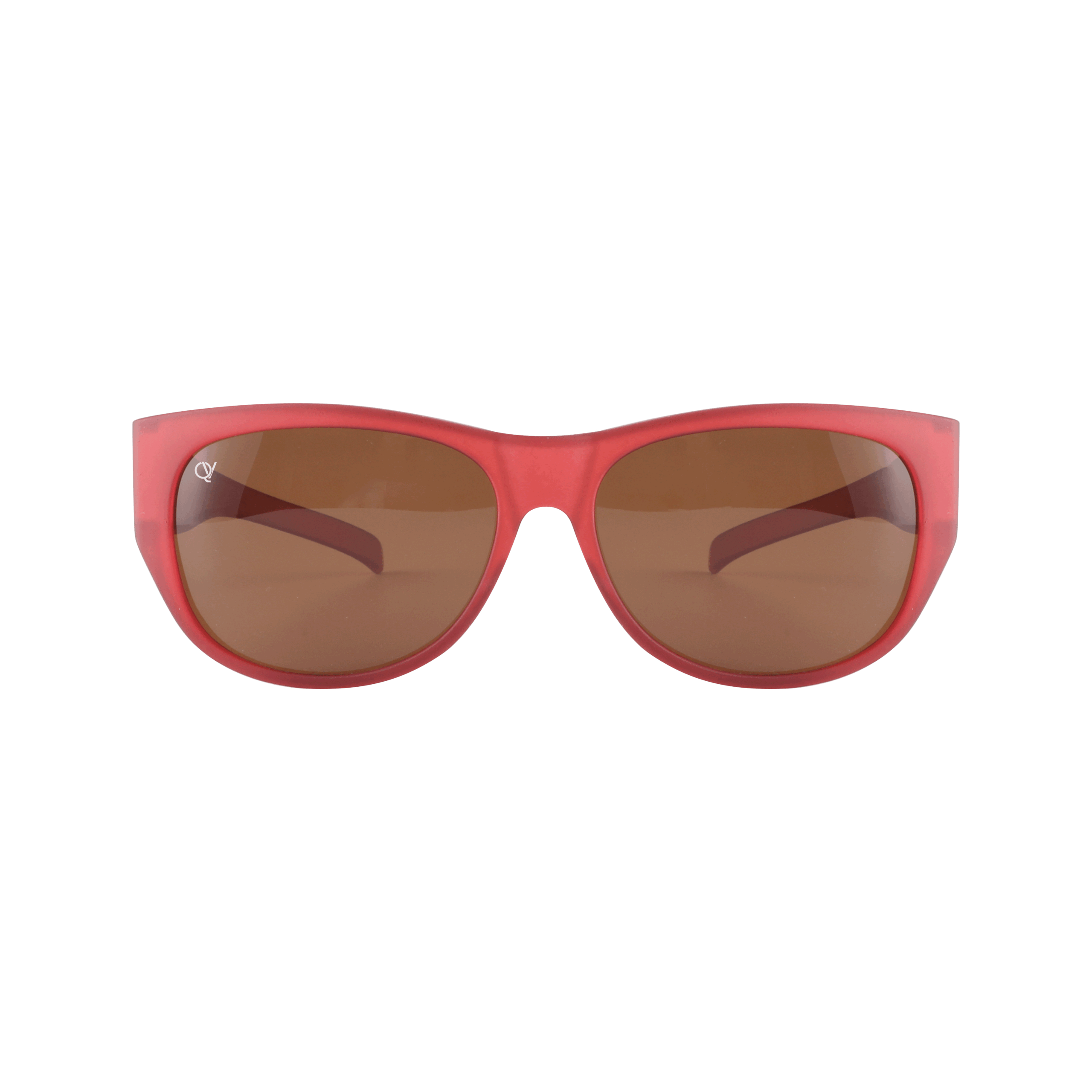 Overzetzonnebril QV-A102DB mat kristal rood