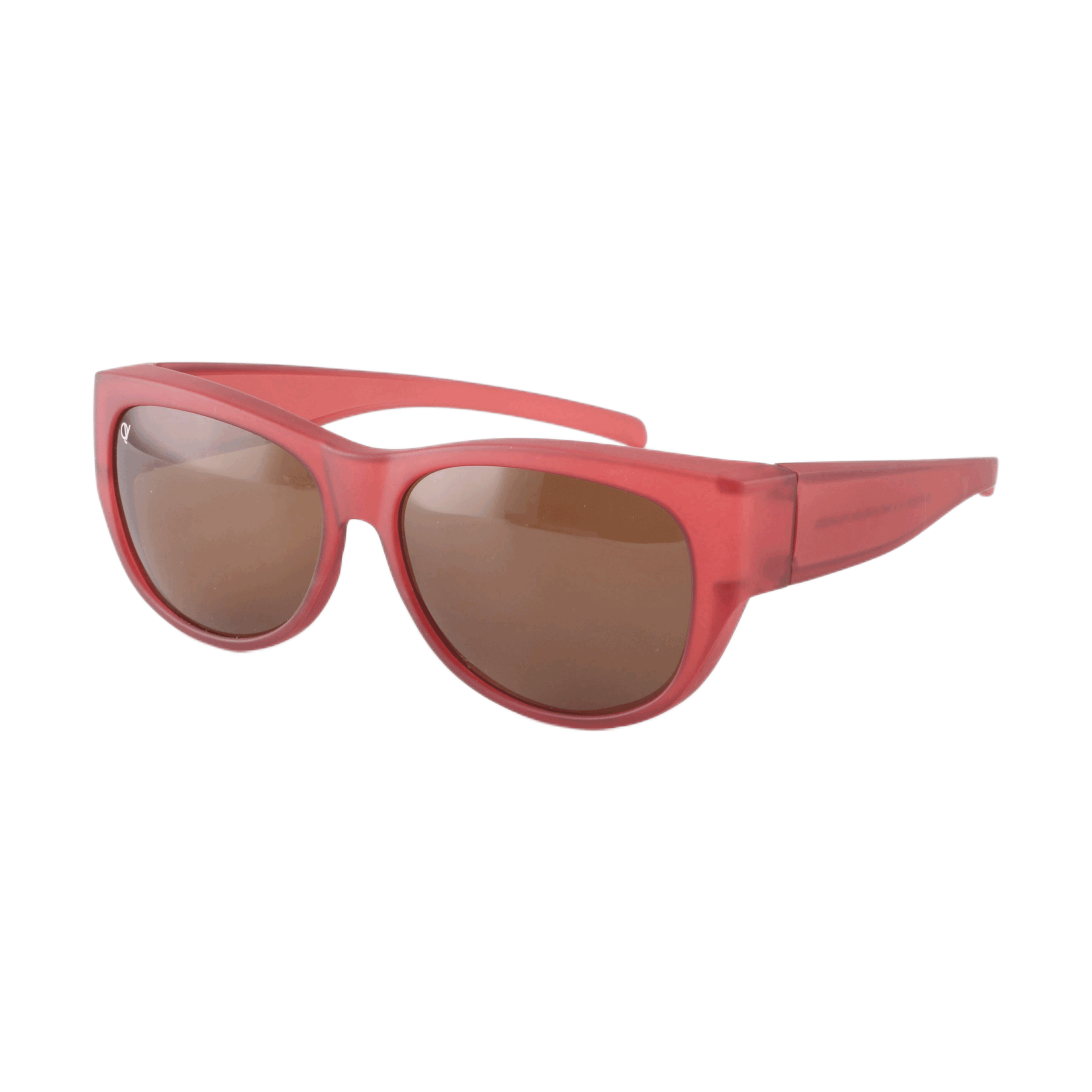 Overzetzonnebril QV-A102DB mat kristal rood_links