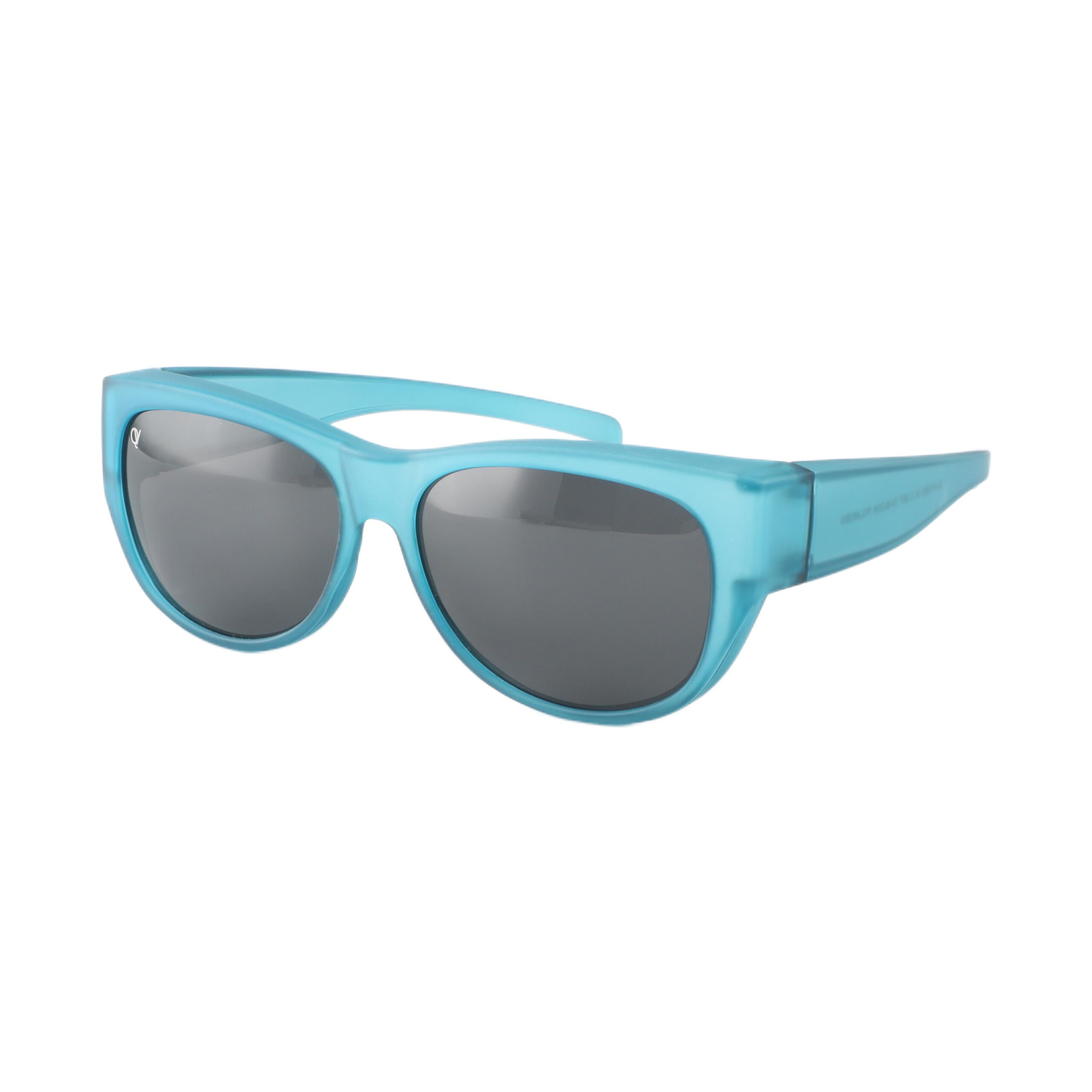 Overzetzonnebril QV-A102ES mat kristal blauw_links