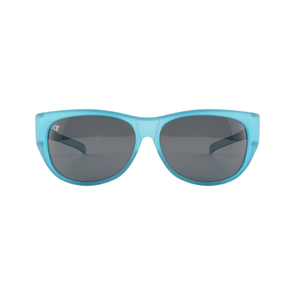 Overzetzonnebril QV-A102ES mat kristal blauw