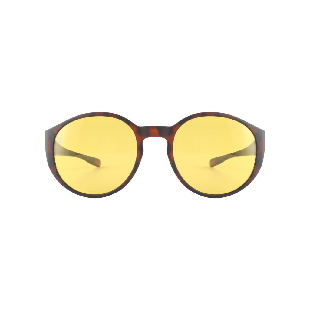 Overzetzonnebril QV-A103IY donker havana - geel glas