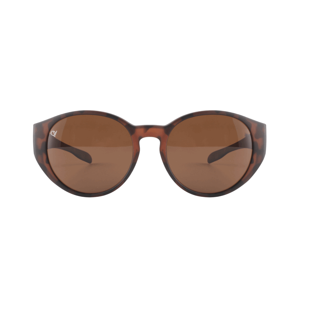 Overzetzonnebril QV-A106BB mat donker havana