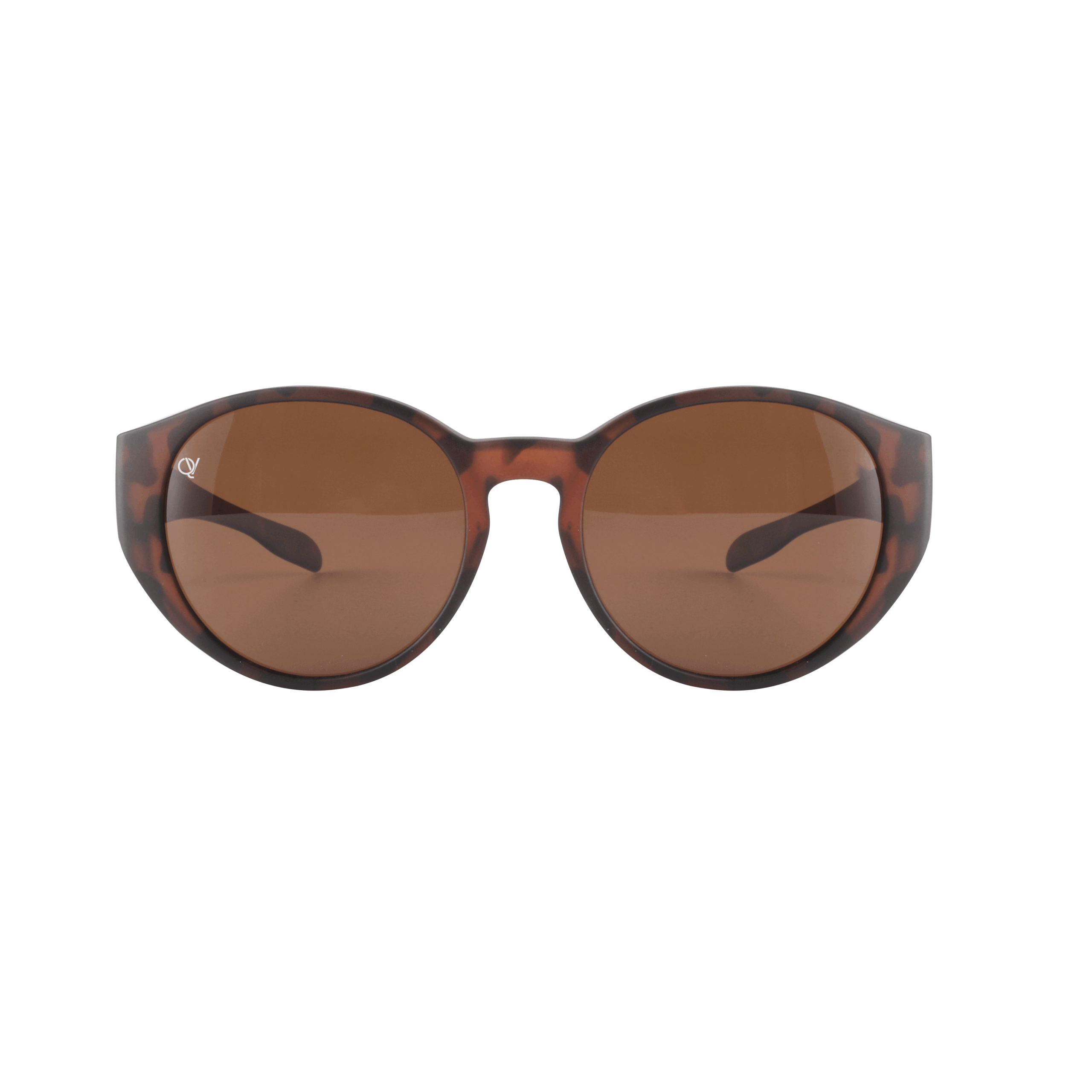 Overzetzonnebril QV-A106BB mat donker havana