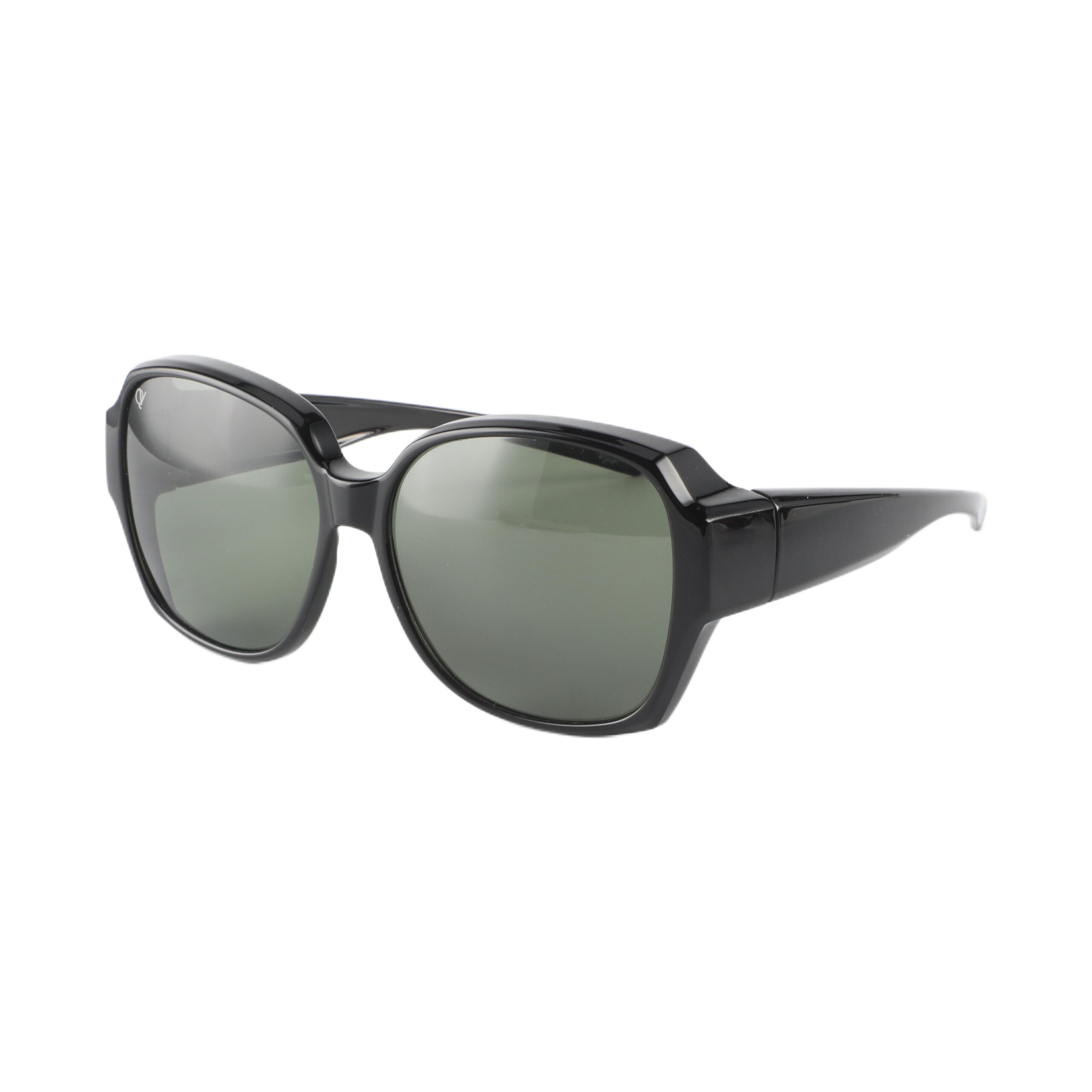 OverzetzonnebrilQV-A107AG Shiny Zwart_open