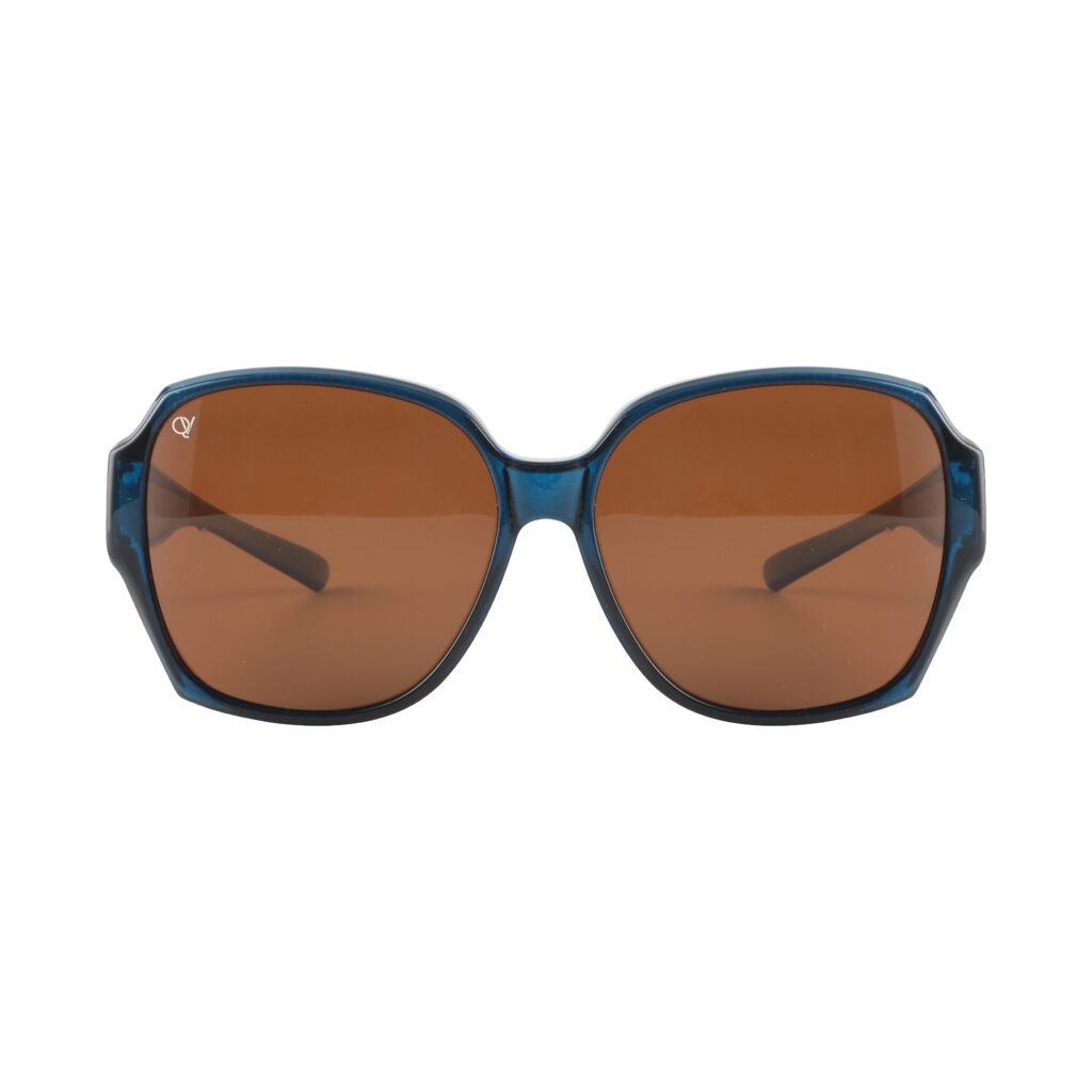 Overzetzonnebril QV-A107DB Shiny Blauw