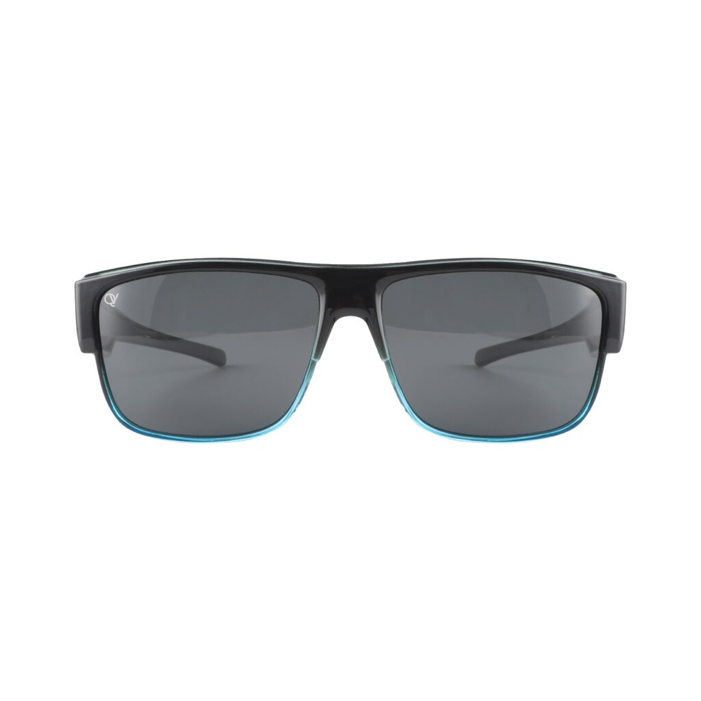 Overzetzonnebril QV-A108CS Blauw-Zwart