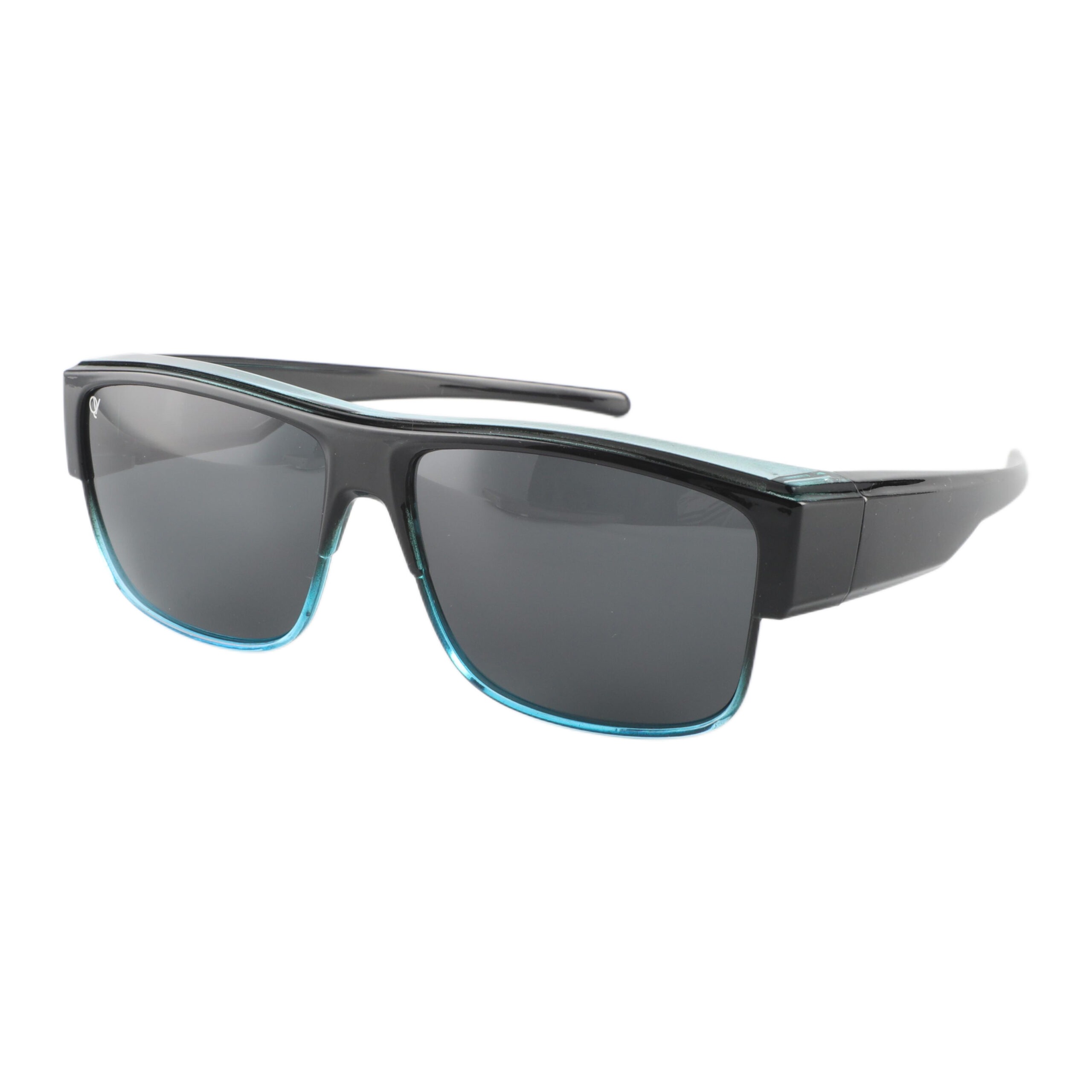 Overzetzonnebril QV-A108CS Blauw-Zwart_open