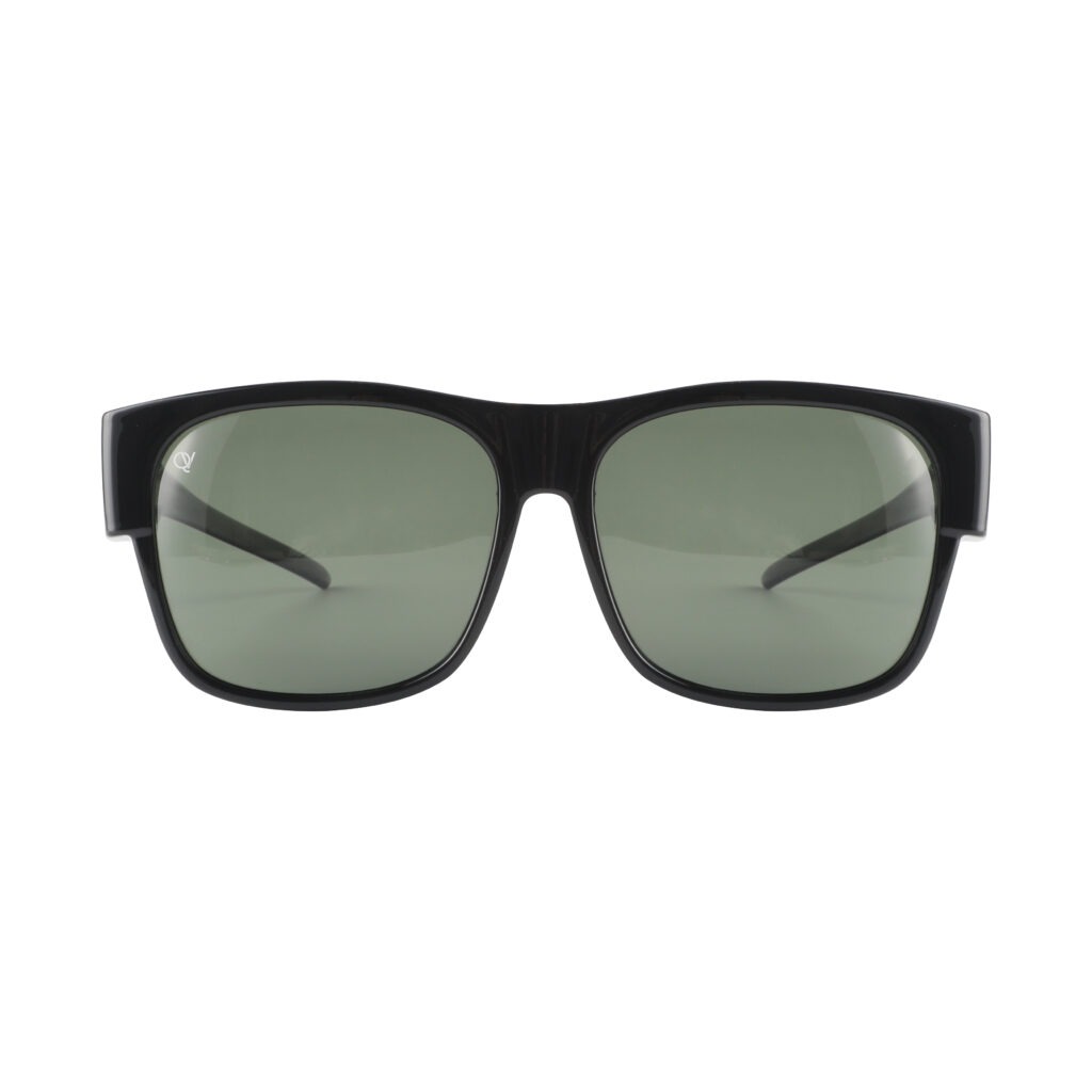 Overzetzonnebril QV-109AG shiny zwart