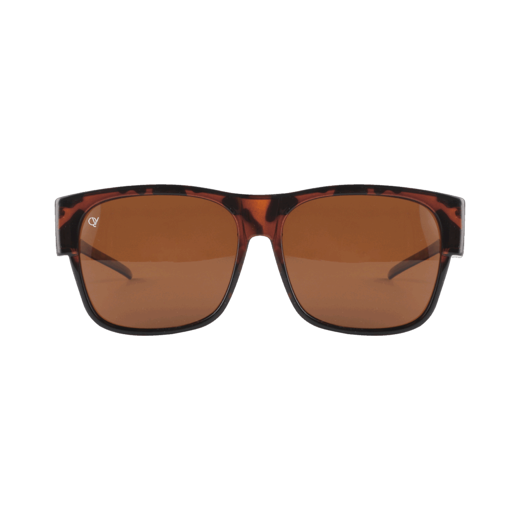 Overzetzonnebril QV-A109BB donker Havana