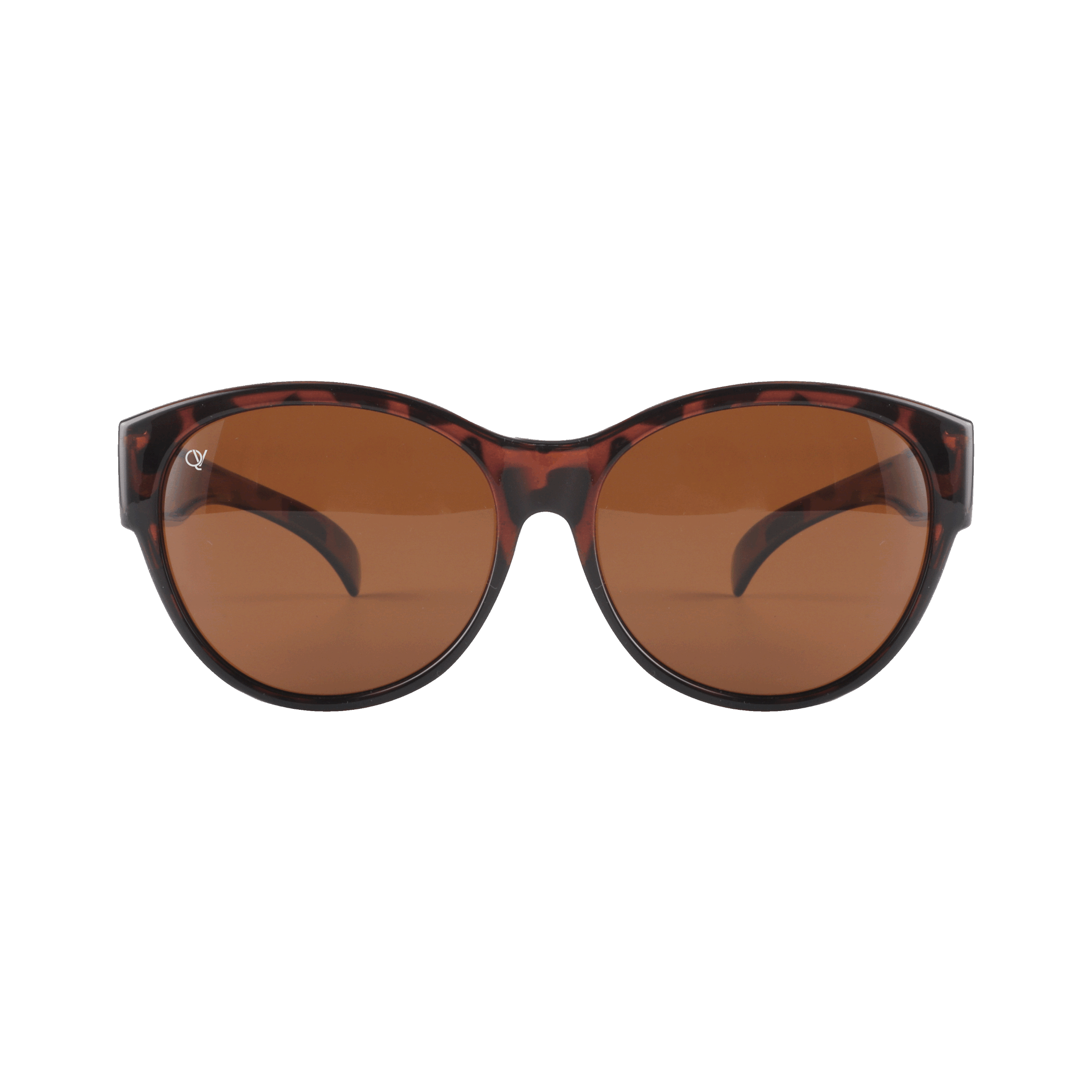 Overzetzonnebril QV-A110BB donker havana