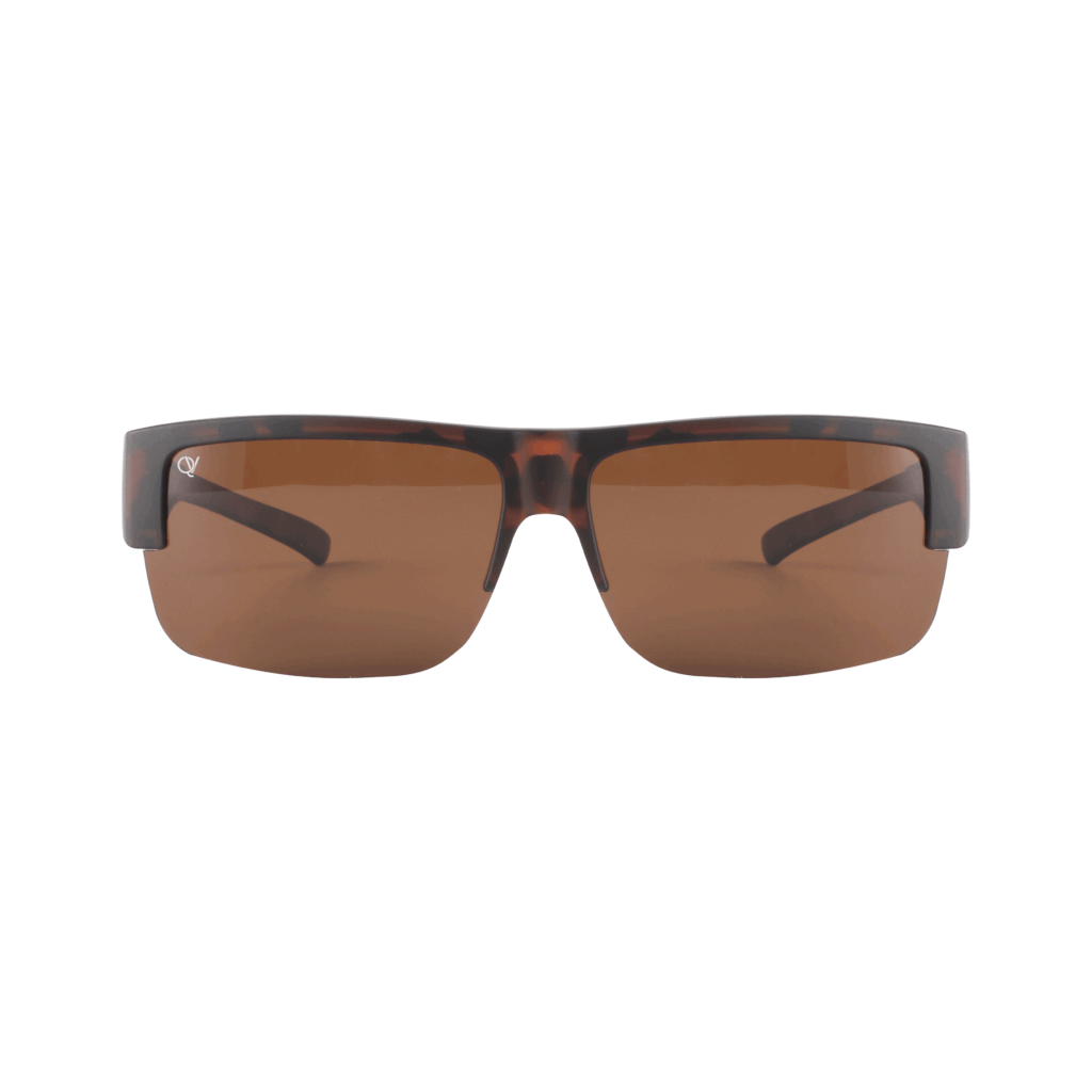 Overzetzonnebril QV-A111BB donker havana