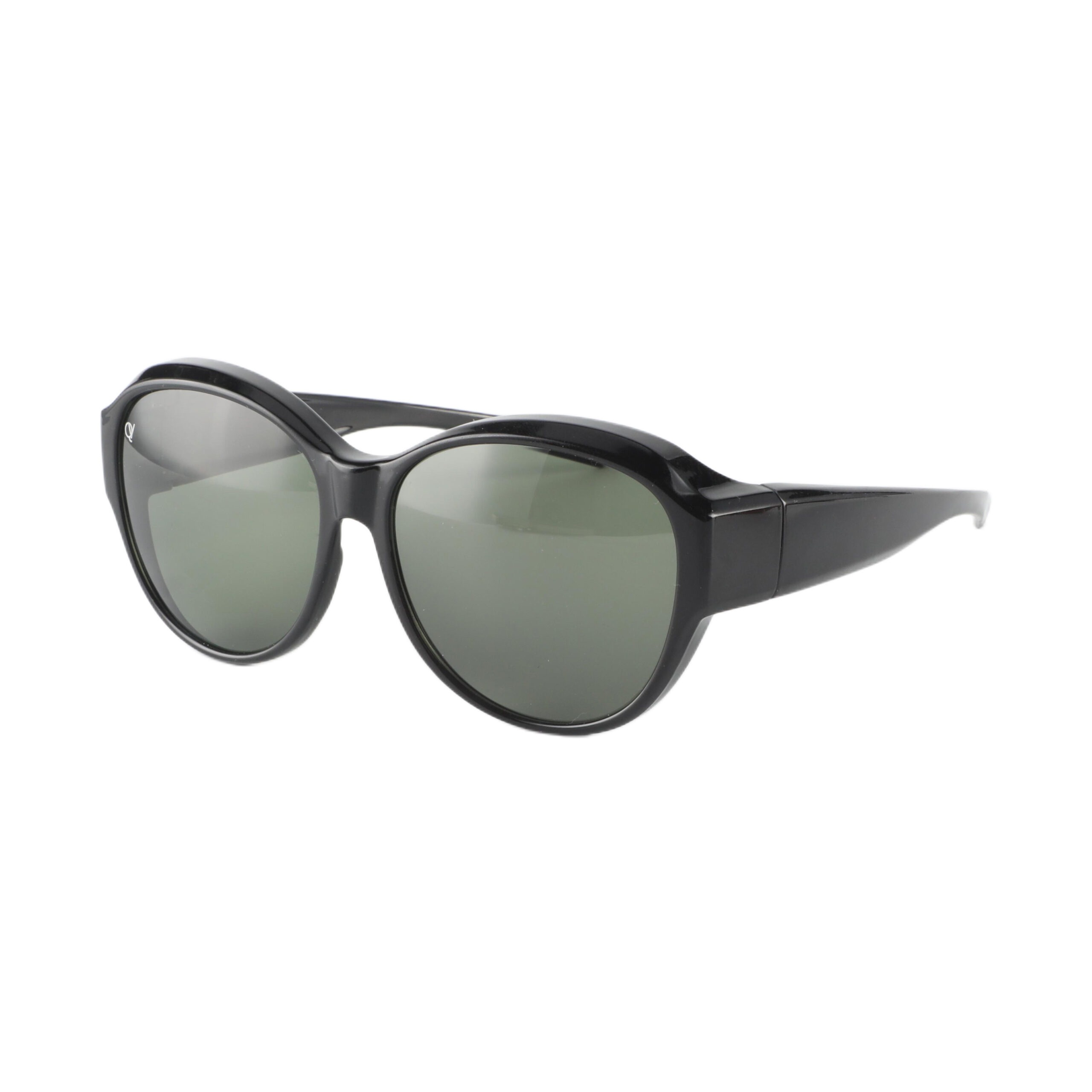 Overzetzonnebril QV-A112AG shiny zwart links