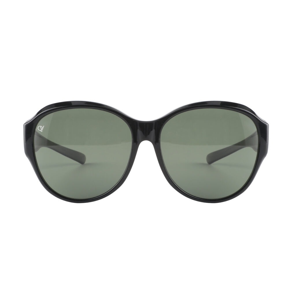 Overzetzonnebril QV-A112AG shiny zwart
