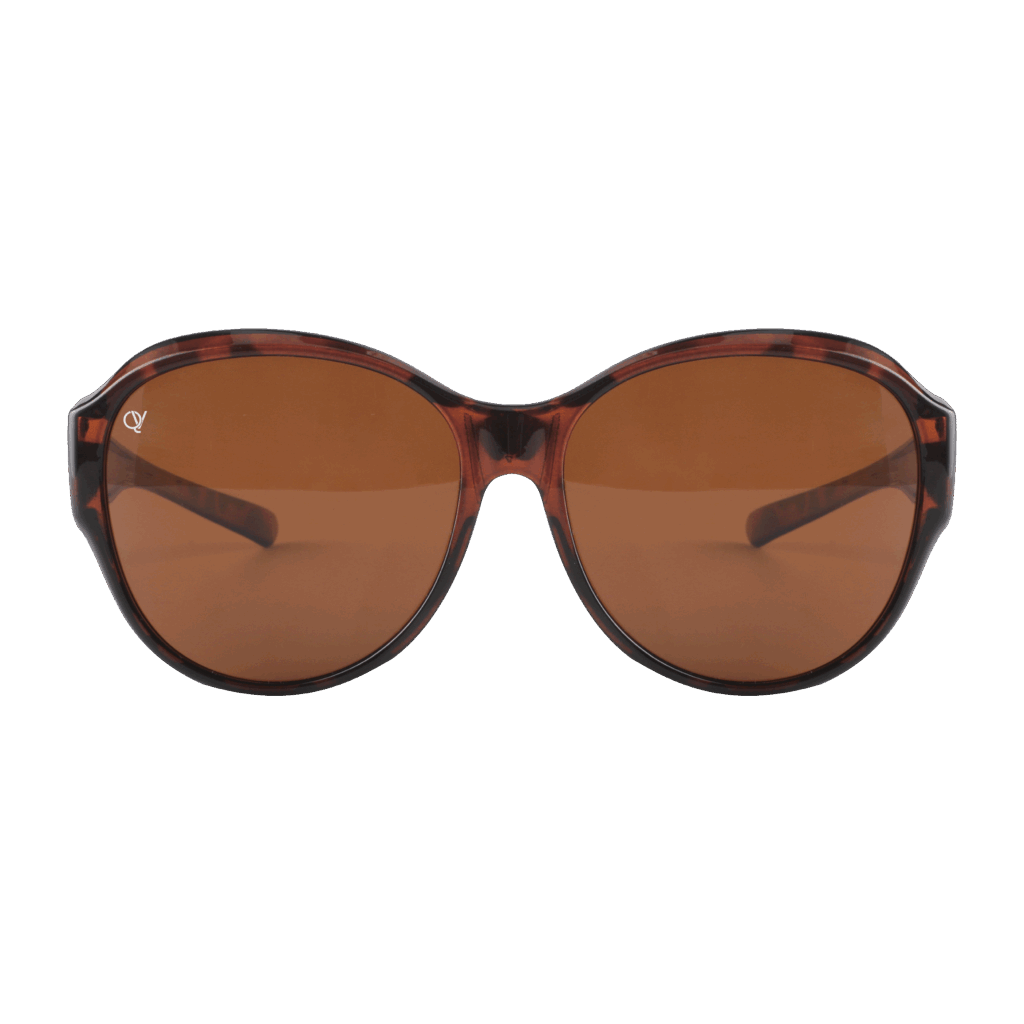 Overzetzonnebril QV-A112BB donker havana