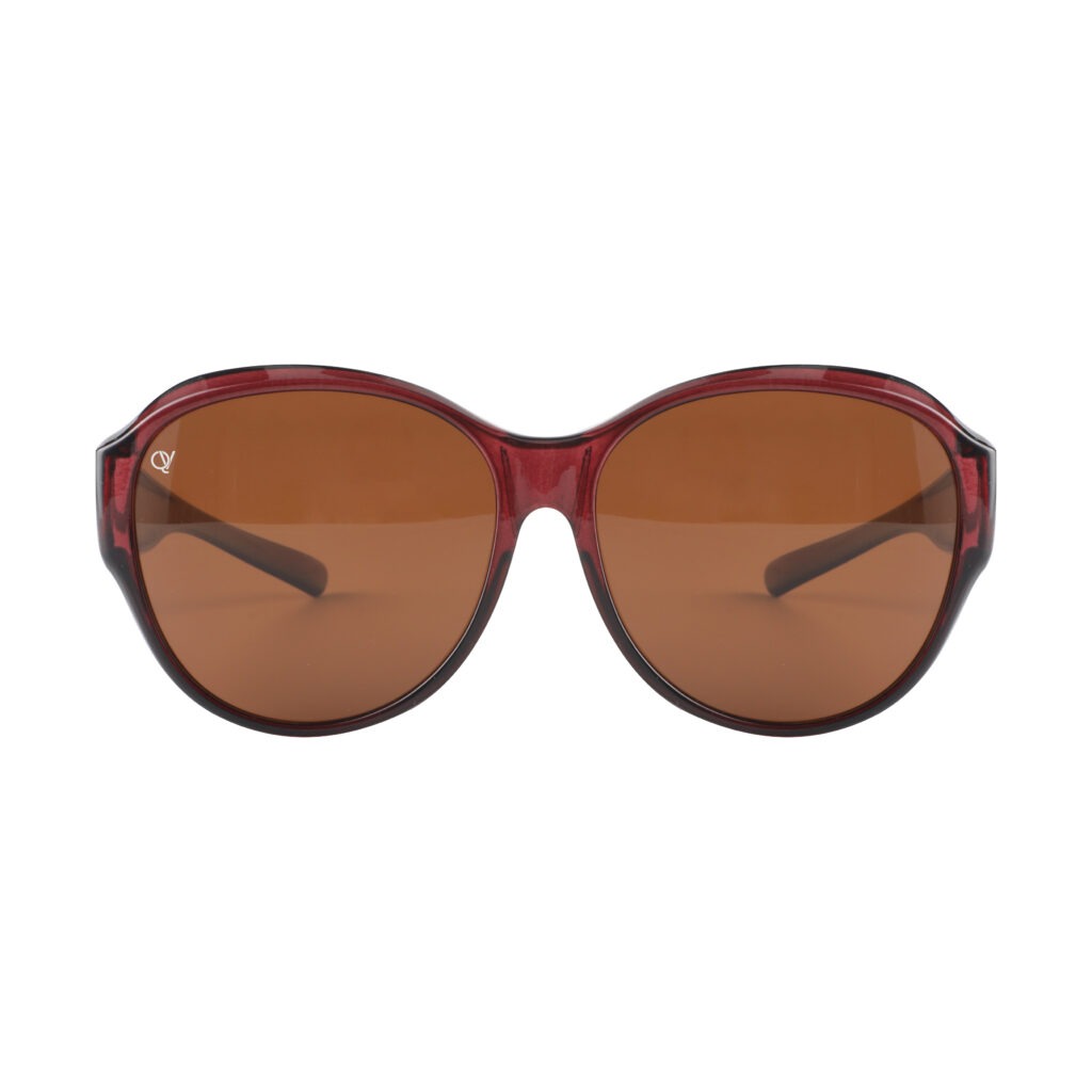 Overzetzonnebril QV-A112CB shiny paars