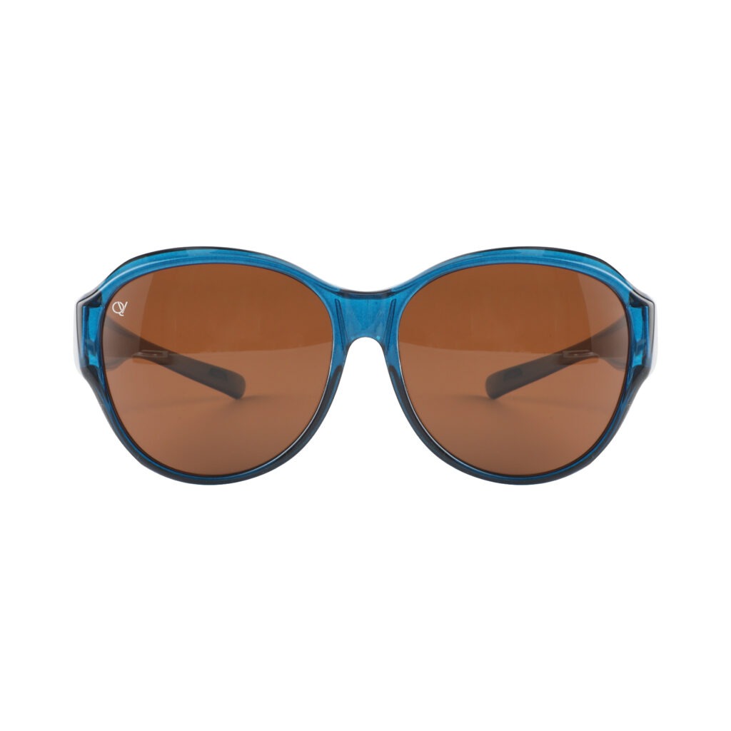 Overzetzonnebril QV-A112DB shiny blauw