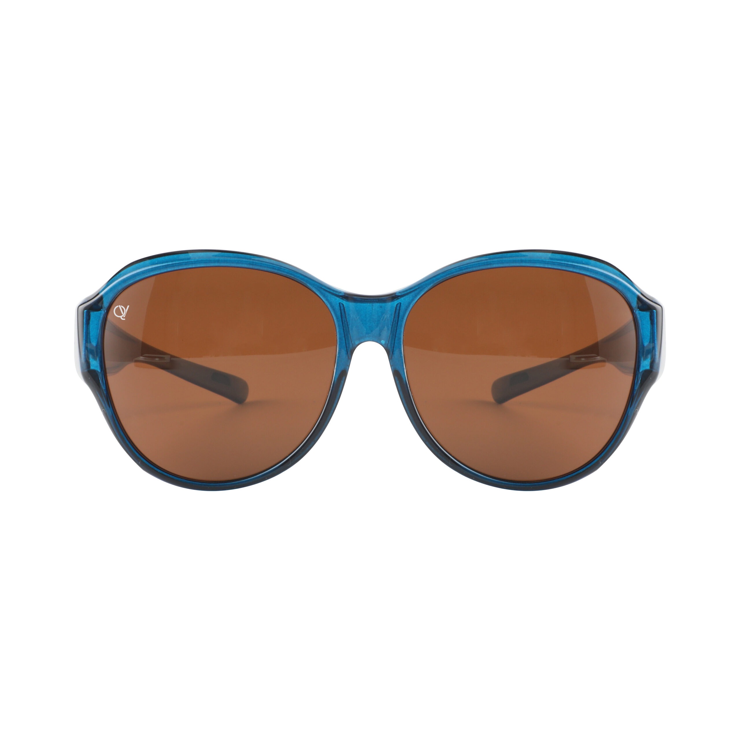 Overzetzonnebril QV-A112DB shiny blauw